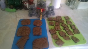 The cookies in small, medium, large and Koala sized portions.